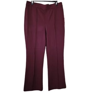 NWT Nine West Sculpting Solutions‎ Burgundy Bootcut Pants Women's Large